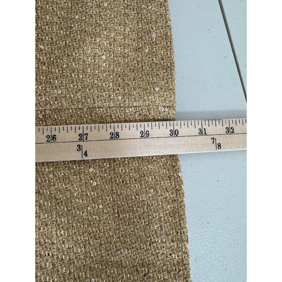 Chou Chou sparkly tweed mini Y2K pearl detail dress gold‎ sz M - Picture 8 of 9